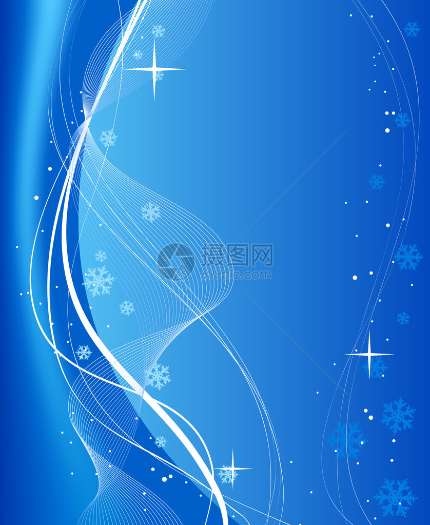 圣诞蓝色抽象背景图片