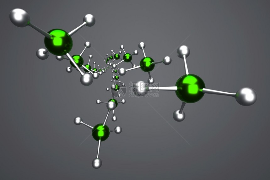 在灰色的分子背景图片