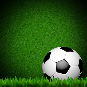 绿草中的足球足球图片