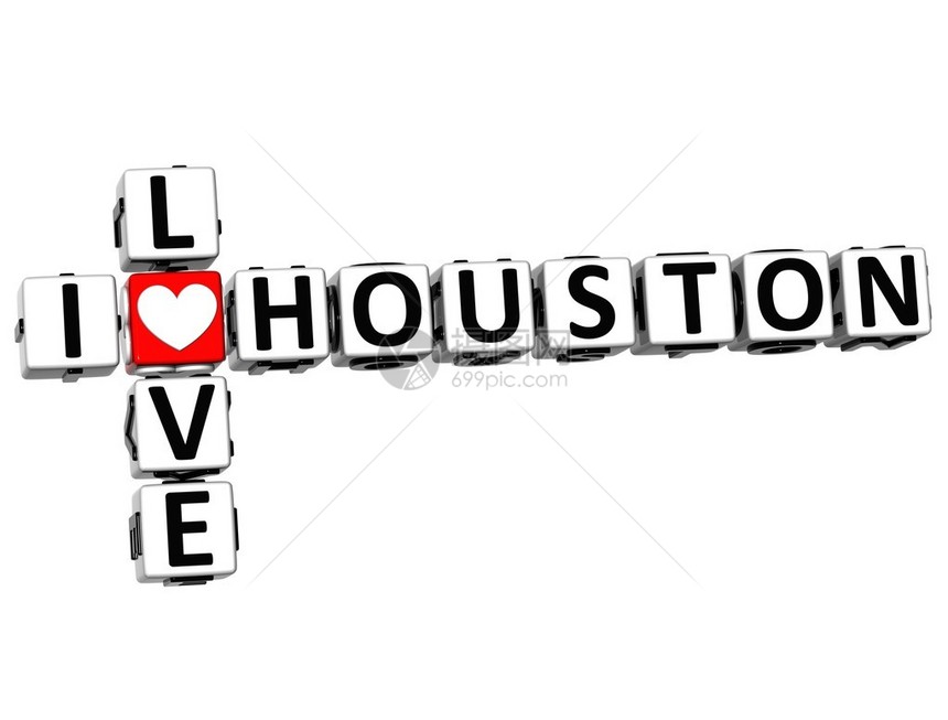 3DIloveHouston白背景的爱图片