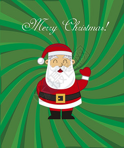 带santaclaus的圣诞健康卡图片