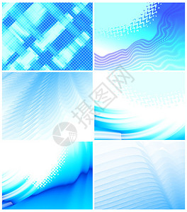 向量组的6个抽象蓝色背景图片