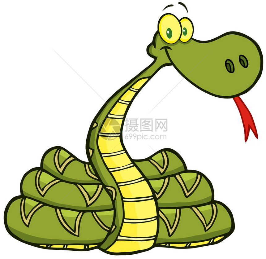 快乐的蛇卡通人物图片