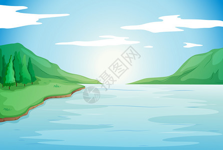 道拉吉里以美丽的河流为例说插画