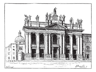 约翰加西亚梵蒂冈圣约翰拉特兰大教堂插画