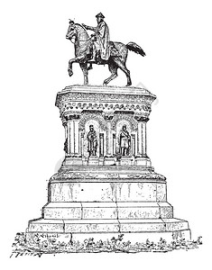 比利时列日的查理曼大帝雕像图片