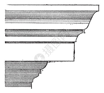 李斯特Annulet或Listel或圆角插画