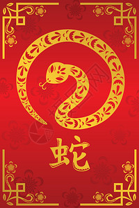 新年庆典蛇年设计矢量插图背景图片