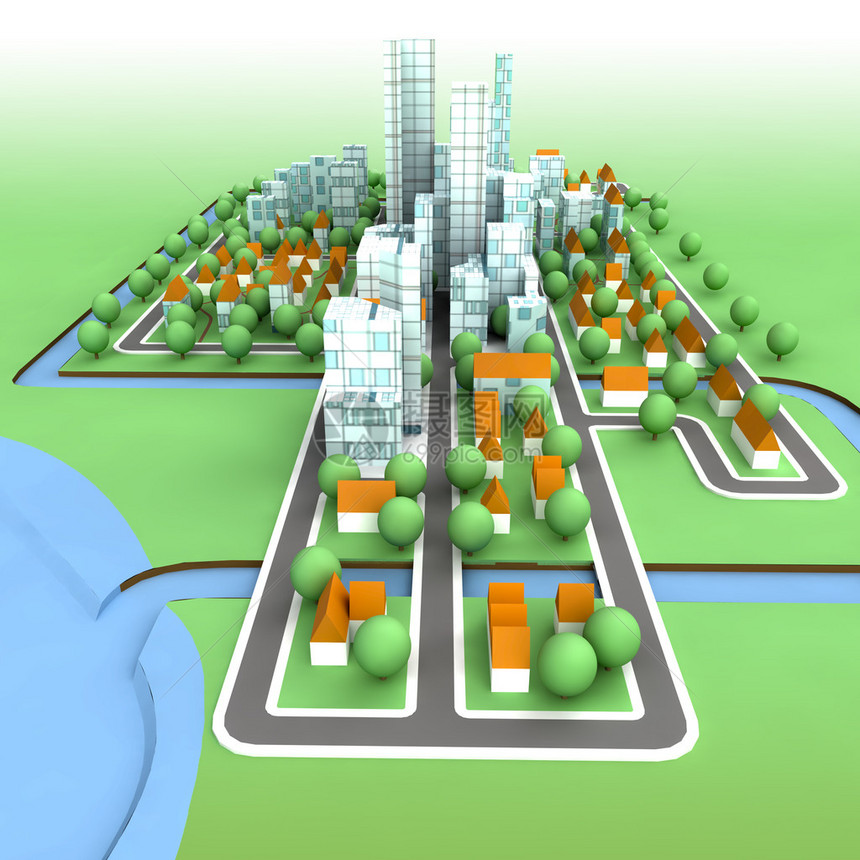 关于海边图示中可持续城市概念发展的一般看法图片