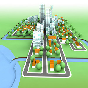 关于海边图示中可持续城市概念发展的一般看法图片