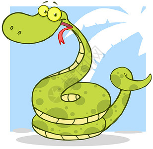 快乐的蛇卡通人物图片