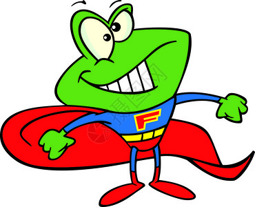 卡通超级青蛙背景图片