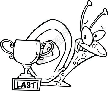 卡通蜗牛奖杯背景图片