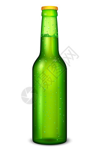 白酒酿造活动白色背景的啤酒瓶插画