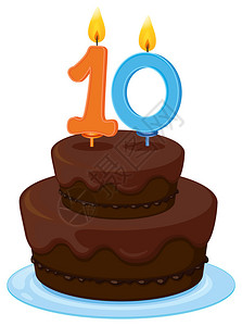 白色背景上的生日蛋糕插图Name图片