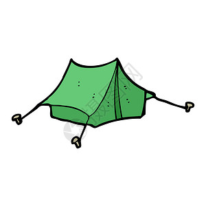 绿色帐篷卡通背景图片