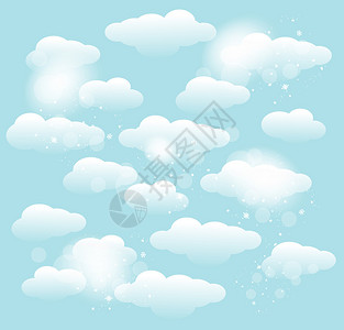 天空和云彩矢量图背景图片