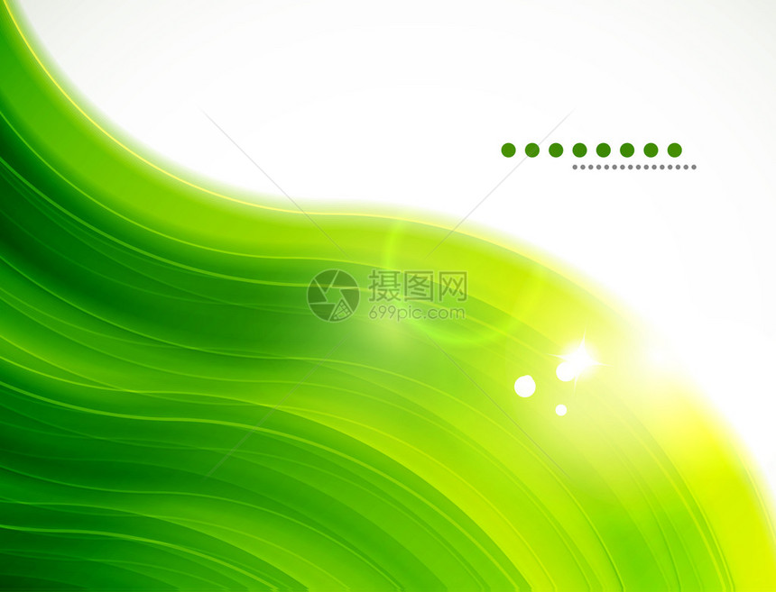 抽象矢量背景绿波图片