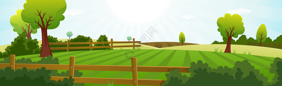 克拉霍布拉兹春季或夏季农业和农业广阔景观的插图插画