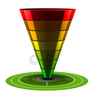 易于定制的黑色转换或销售漏斗图片