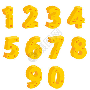 奶酪装饰数字矢量图图片