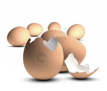 全蛋蛋挞一个开蛋和许多全蛋白背景插画