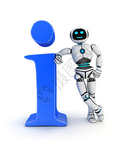 符号信息与机器人在背景图片