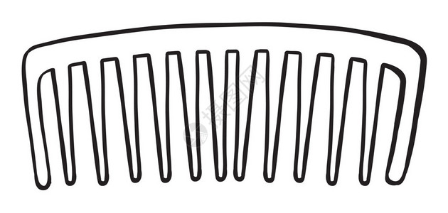 巴氏刷牙法白色背景上的梳子插图插画