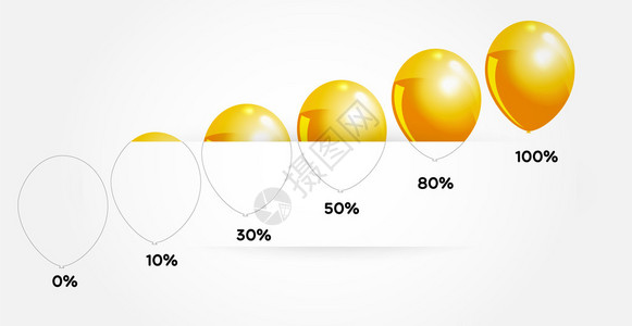 信息图表气球矢量设计图片