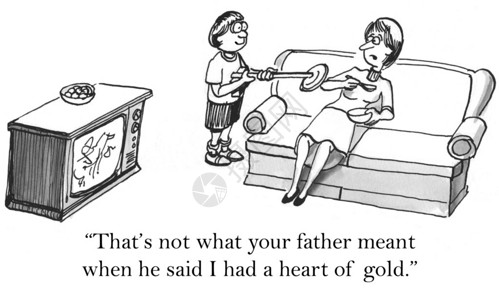 妈妈我想对您说你父亲说我有一颗金子之心时不是插画