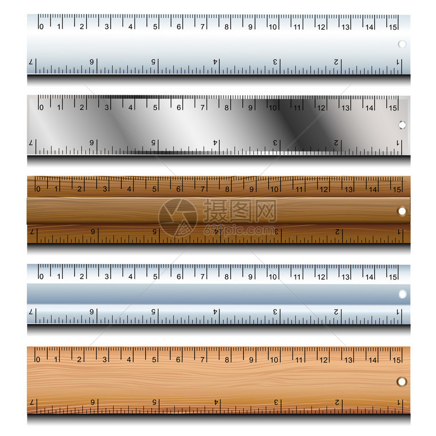 由不同材料制成的标尺组图片