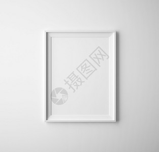杜勒尔白墙上的空白纸框设计图片