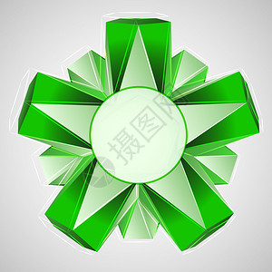 绿色恒星组成带有圆背景图片
