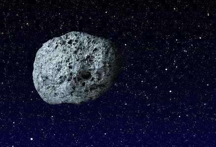 在宇宙中飞行的大型小行星图片