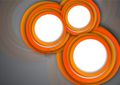 背景与橙色圆圈抽象插图图片