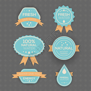 饮用水和矿泉水标签图片