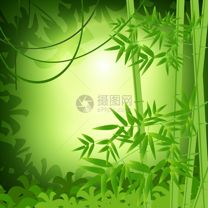 竹抽象背景矢量图图片