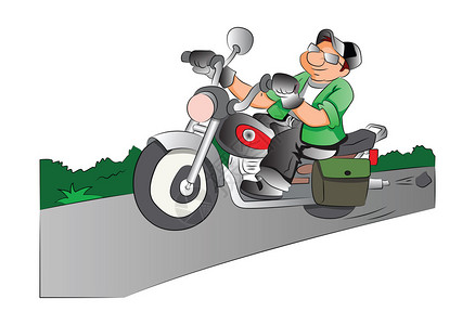 摩托车骑士矢量图背景图片