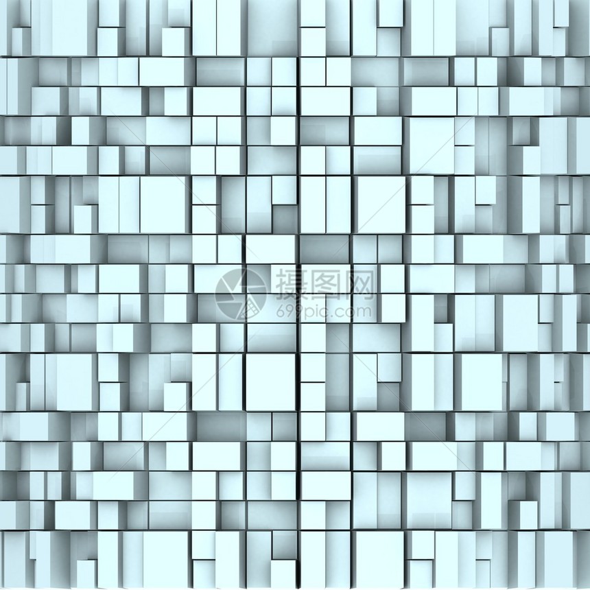 多维数据集的分形块的抽象背景图片