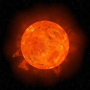 太空中太阳的数字渲染插图图片