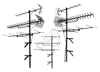 白色矢量上的天线隔离图背景图片