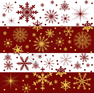 以一套圣诞节雪花带插图Christmassnomeflakes图片