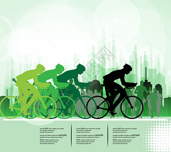 兰多尼运动公路自行车骑手自行车向量插画
