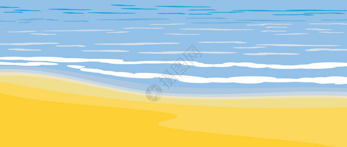 海冲浪分段矢量图插画