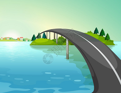 河上一条长路的插图图片