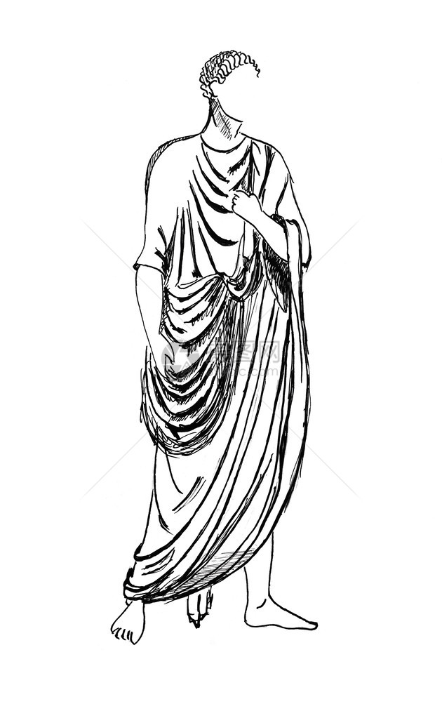 古罗马皇帝穿着礼服在一世纪末以宽图片