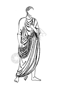 鳖古罗马皇帝穿着礼服在一世纪末以宽插画