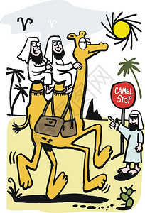 沙漠中骆驼的阿拉伯阿拉图片