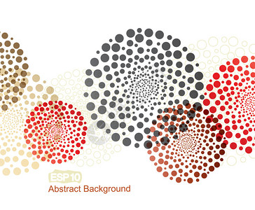 带圆圈的抽象彩色装饰图片