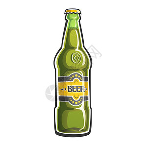 切尔韦哈啤酒装在绿色插画